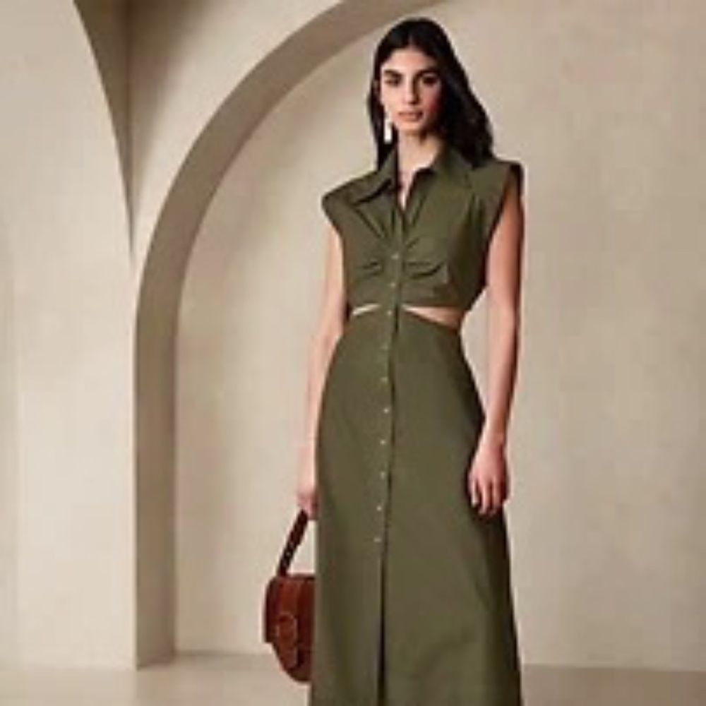 Yasmin Cut-Out Shirt Dress
